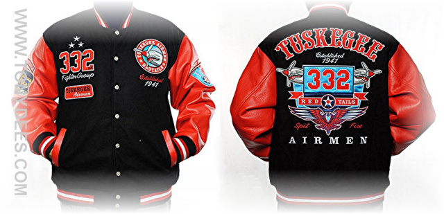 TUSKEGEE AIRMEN WOOL AND LEATHER JACKET